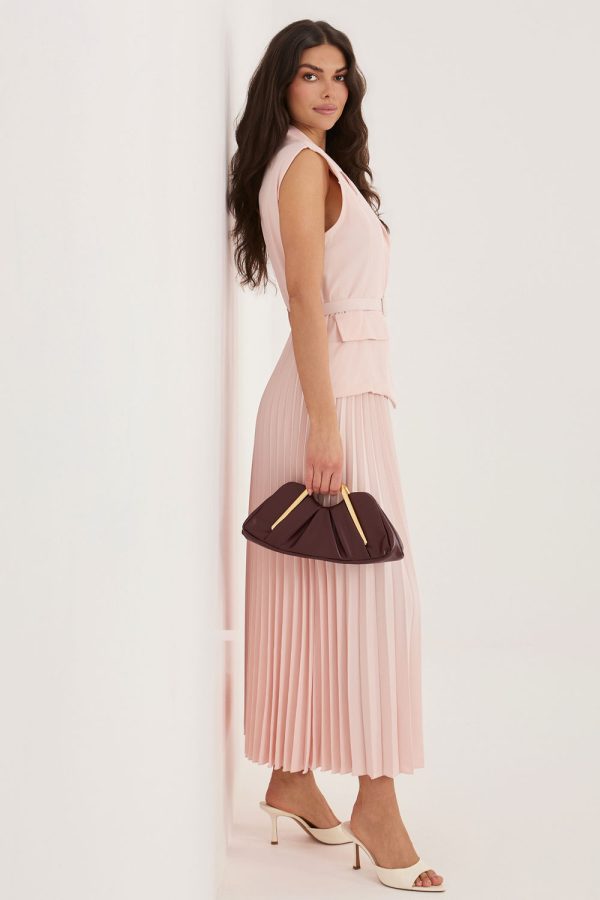 Pink Daydress in Day Dresses with Spandex, Polyester and Viscose