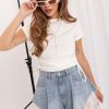 Beige T-shirt in Women`s Tops, T-shirts, Singlets with Cotton and Spandex