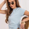 Blue T-shirt in Women`s Tops, T-shirts, Singlets with Cotton and Spandex