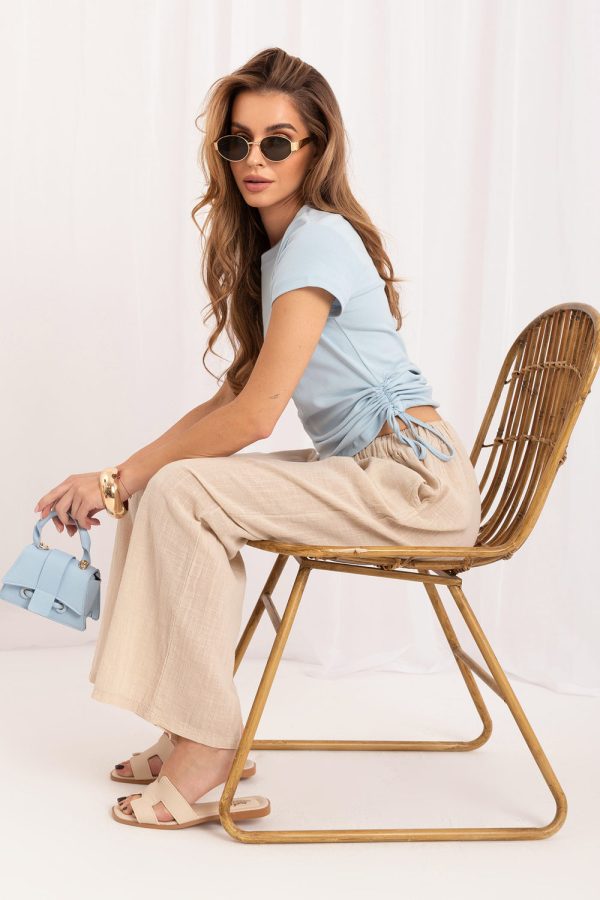 Blue T-shirt in Women`s Tops, T-shirts, Singlets with Cotton and Spandex