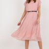 Pink Daydress in Day Dresses with Spandex and Polyester