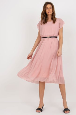 Pink Daydress in Day Dresses with Spandex and Polyester