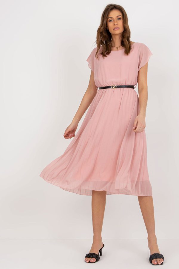 Pink Daydress in Day Dresses with Spandex and Polyester