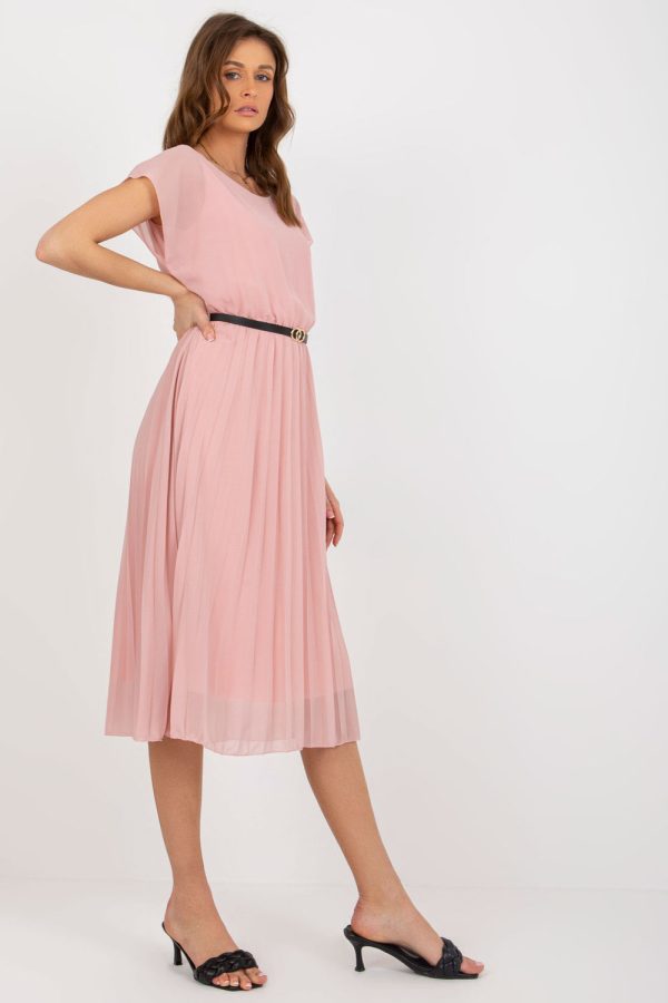 Pink Daydress in Day Dresses with Spandex and Polyester