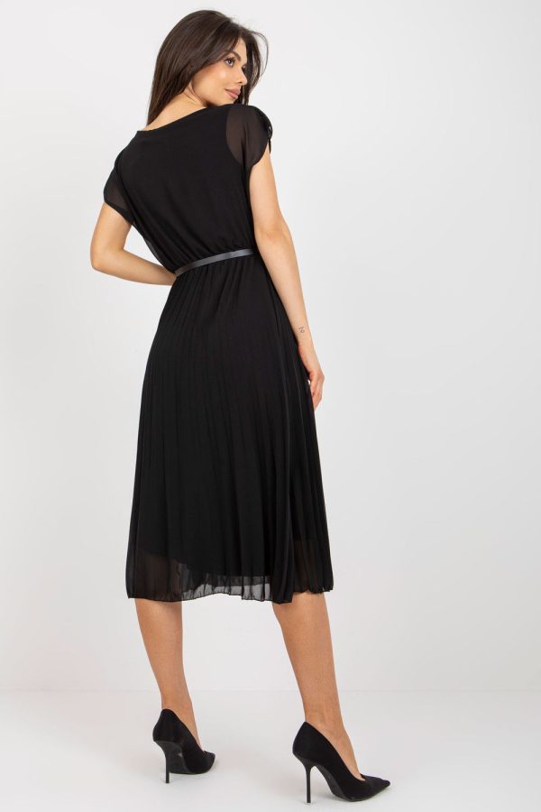 Black Daydress in Day Dresses with Spandex and Polyester
