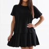 Black Daydress in Day Dresses with Cotton and Spandex