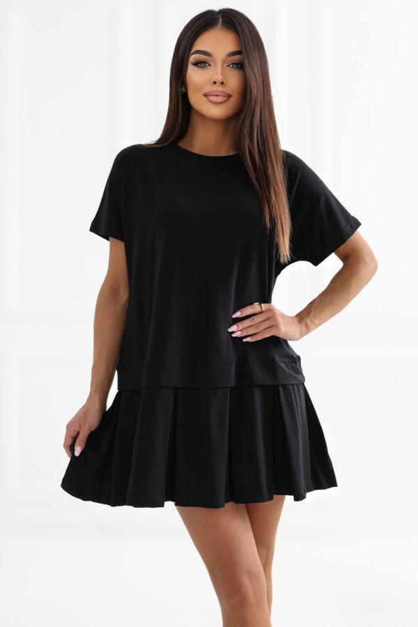 Black Daydress in Day Dresses with Cotton and Spandex