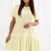 Yellow Daydress in Day Dresses with Cotton and Spandex