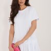 White Daydress in Day Dresses with Cotton and Spandex