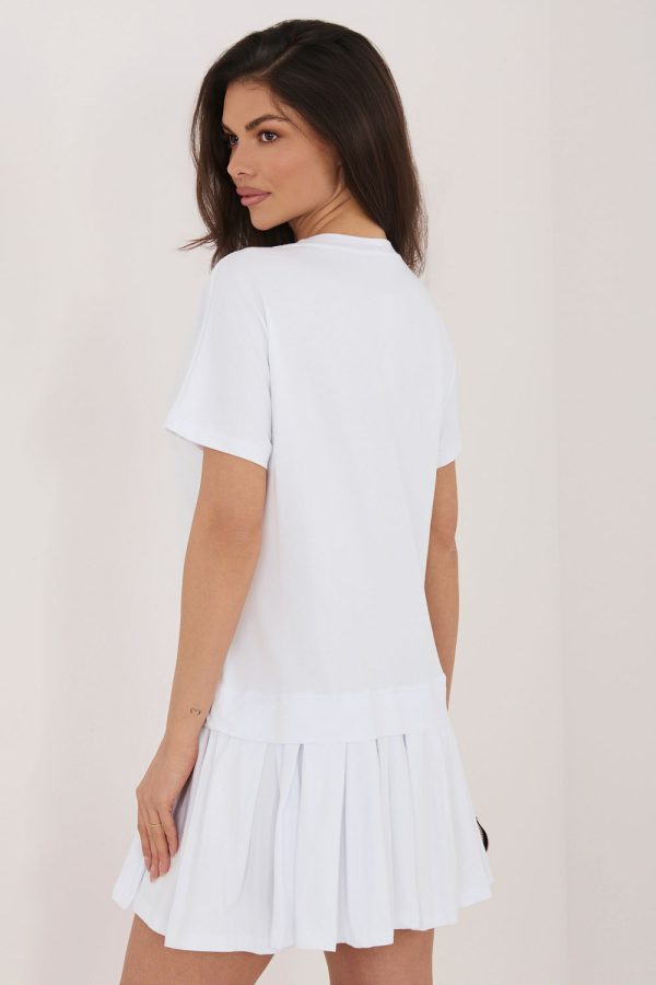 White Daydress in Day Dresses with Cotton and Spandex