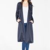 Blue Coat in Women`s Coats, Jackets with Spandex and Polyester