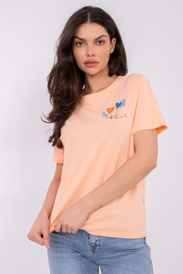 Orange T-shirt in Women`s Tops, T-shirts, Singlets with Cotton
