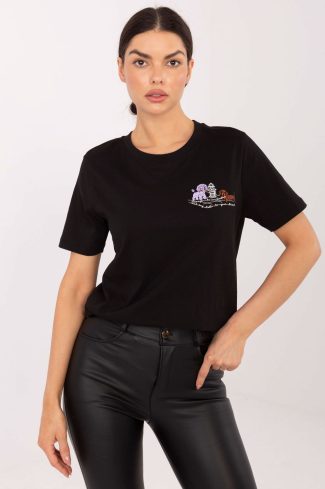 Black T-shirt in Women`s Tops, T-shirts, Singlets with Cotton