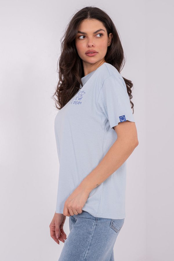 Blue T-shirt in Women`s Tops, T-shirts, Singlets with Cotton