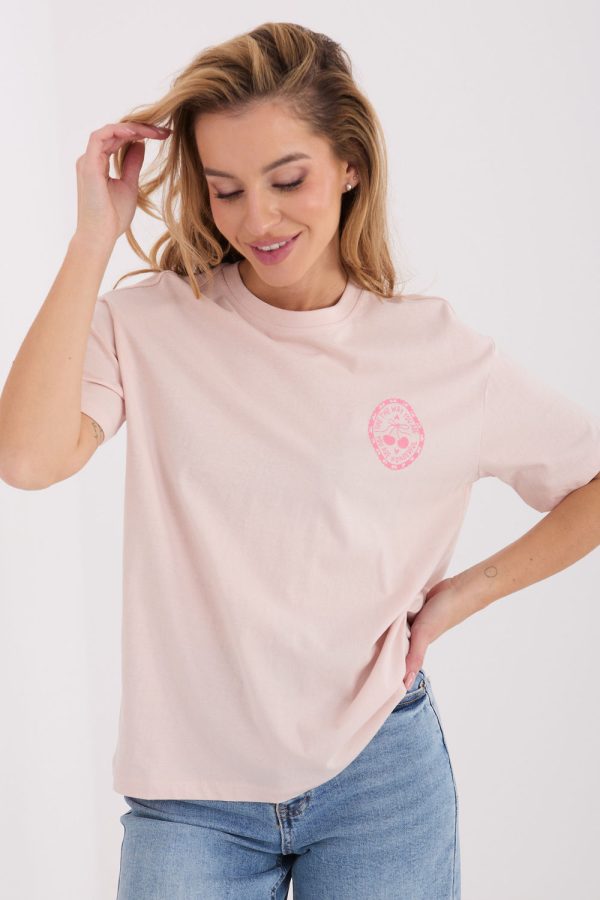 Pink T-shirt in Women`s Tops, T-shirts, Singlets with Cotton