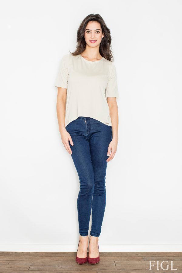 beige Blouse model 50061 Figl