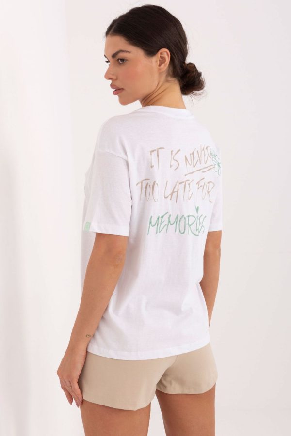 White T-shirt in Women`s Tops, T-shirts, Singlets with Cotton