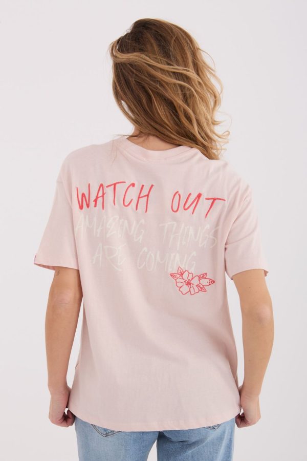 Pink T-shirt in Women`s Tops, T-shirts, Singlets with Cotton