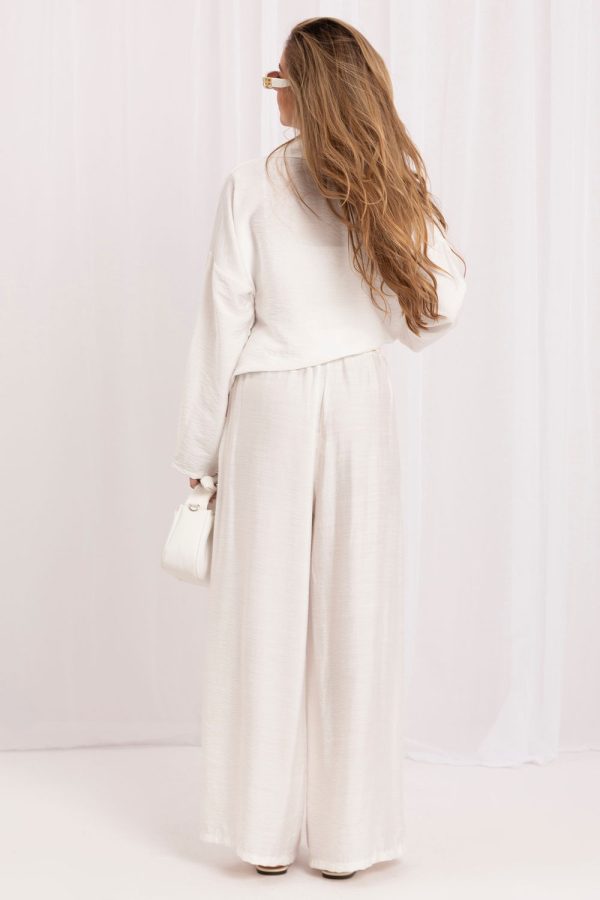 Beige Women Trousers in Pants, Trousers, Shorts with Spandex and Viscose
