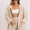 Beige Sweatshirt in Sweatshirts For Women with Spandex and Viscose