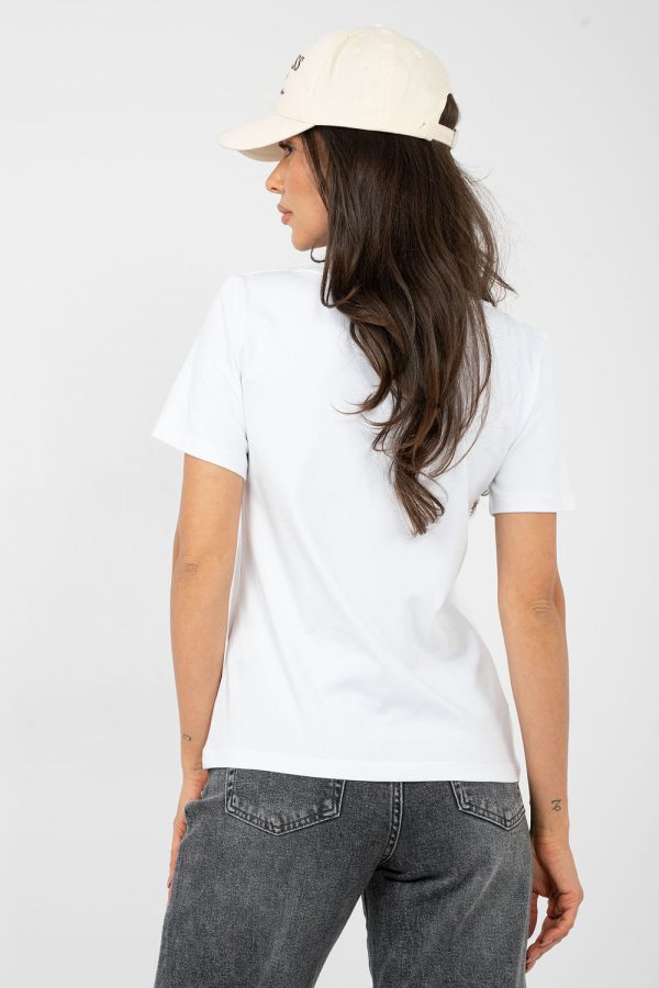 White T-shirt in Women`s Tops, T-shirts, Singlets with Cotton and Spandex