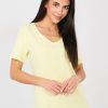 Yellow T-shirt in Women`s Tops, T-shirts, Singlets with Cotton and Spandex