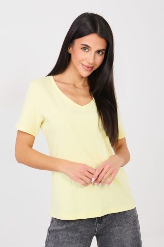 Yellow T-shirt in Women`s Tops, T-shirts, Singlets with Cotton and Spandex
