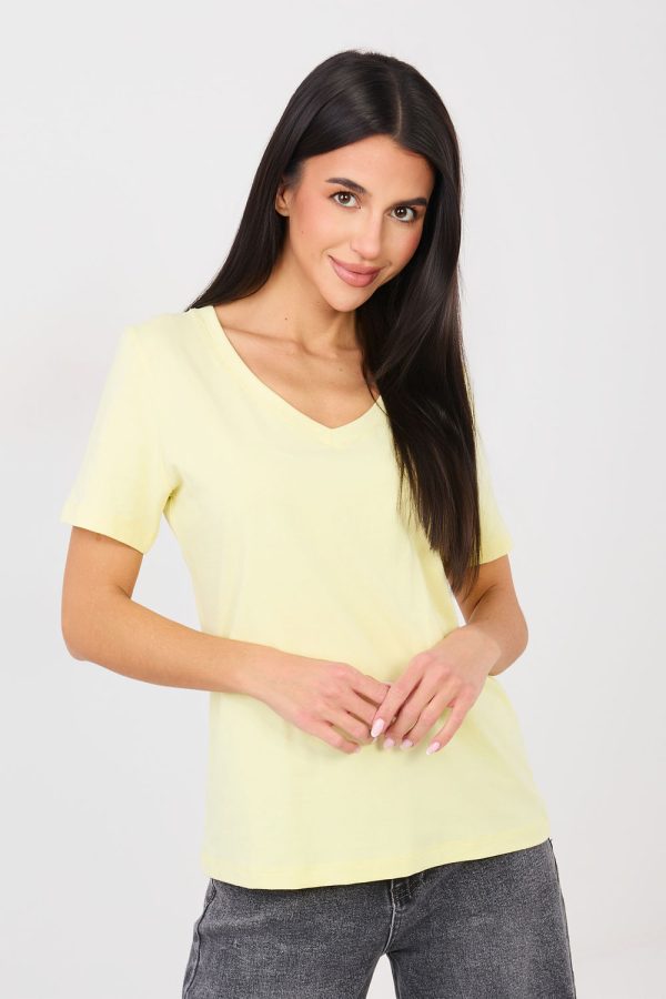 Yellow T-shirt in Women`s Tops, T-shirts, Singlets with Cotton and Spandex