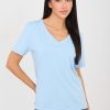 Blue T-shirt in Women`s Tops, T-shirts, Singlets with Cotton and Spandex