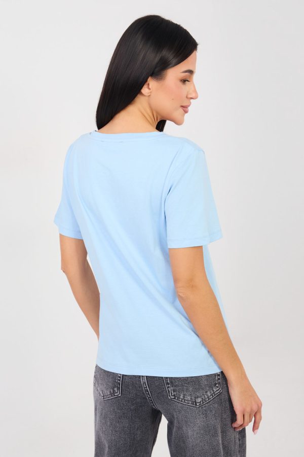 Blue T-shirt in Women`s Tops, T-shirts, Singlets with Cotton and Spandex