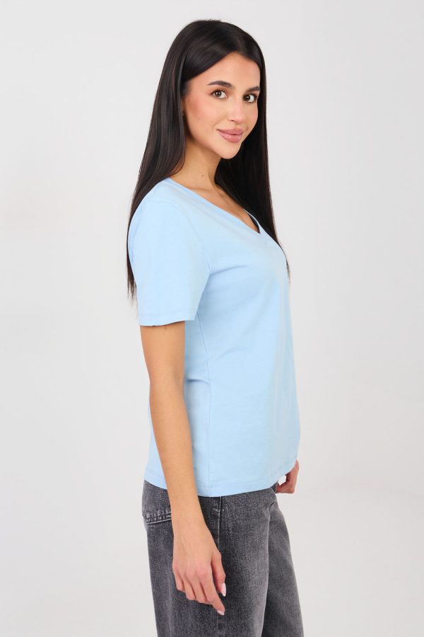 Blue T-shirt in Women`s Tops, T-shirts, Singlets with Cotton and Spandex