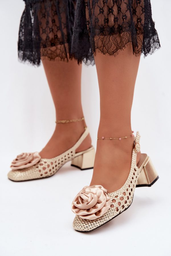 yellow Heel sandals model 229262 Step in style
