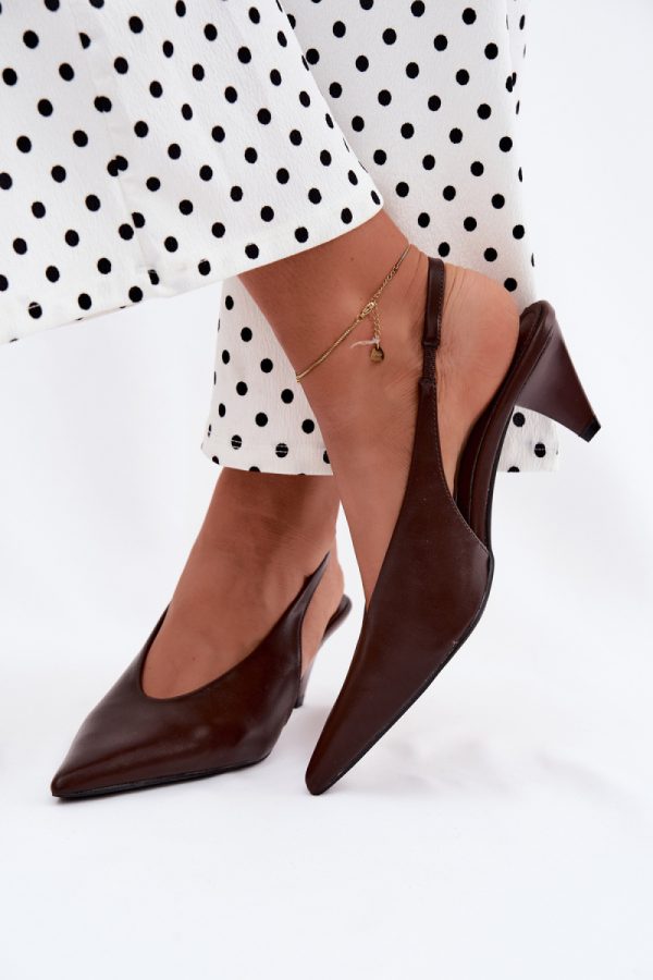 brown Heel sandals model 229266 Step in style