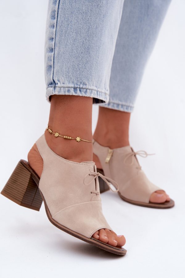 beige Heel sandals model 229278 Step in style
