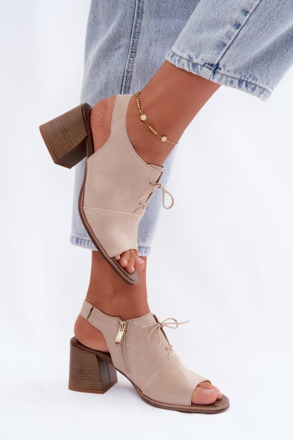 beige Heel sandals model 229278 Step in style