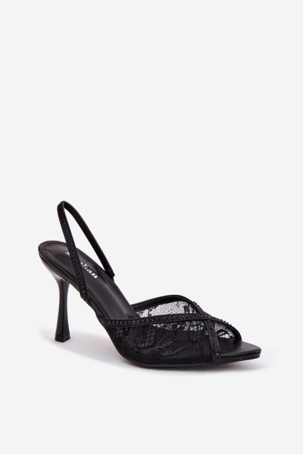 black Heel sandals model 229281 Step in style