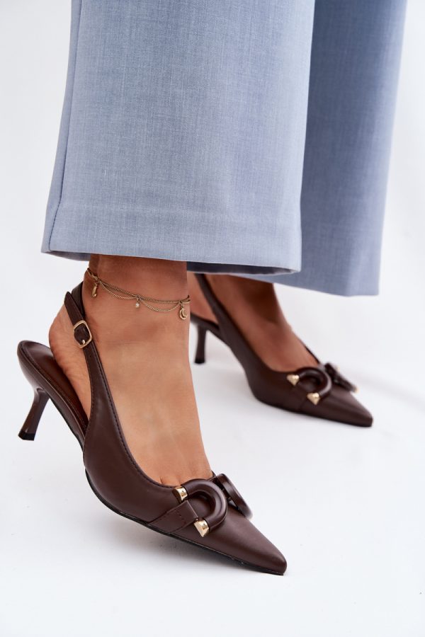 brown Heel sandals model 229282 Step in style