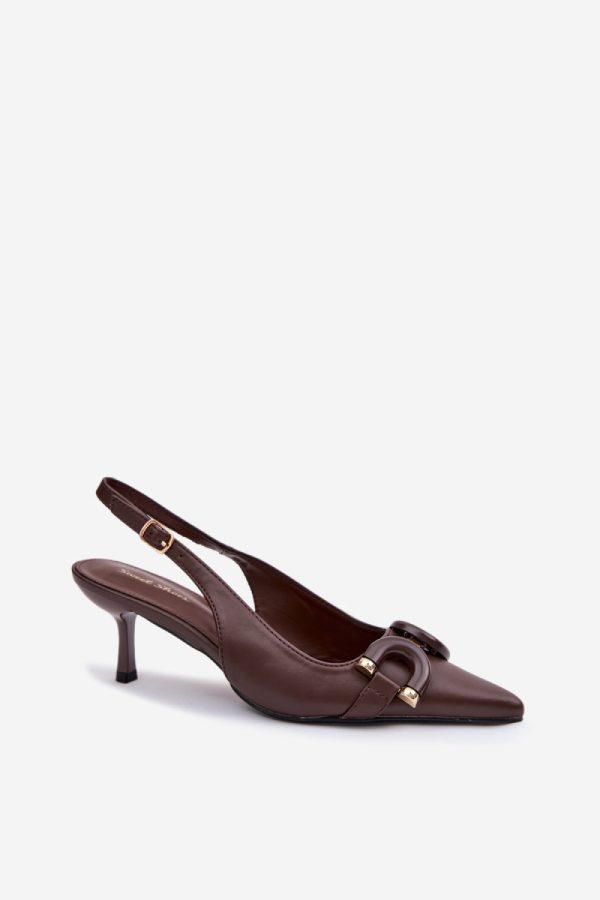 brown Heel sandals model 229282 Step in style