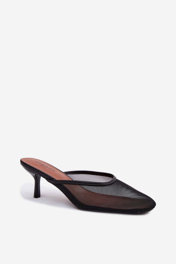 black Heeled sandals model 229286 Step in style
