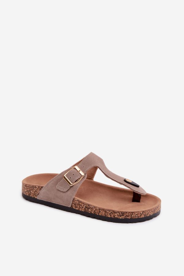 beige Japanese flip-flops model 229289 Step in style