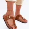 1129614 brown Japanese flip-flops model 229290 Step in style