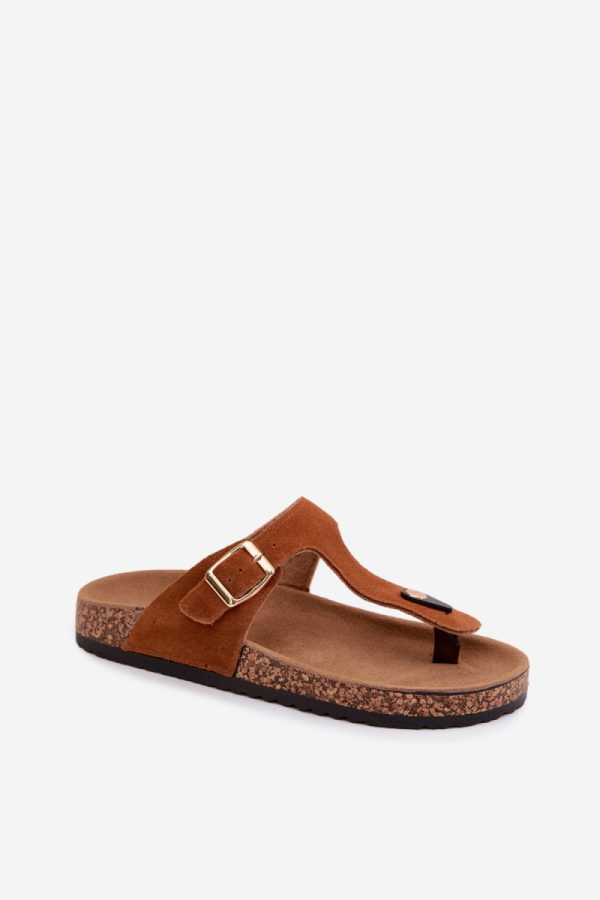 brown Japanese flip-flops model 229290 Step in style
