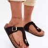 1129617 black Japanese flip-flops model 229291 Step in style
