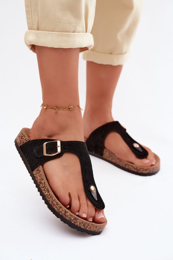 black Japanese flip-flops model 229291 Step in style