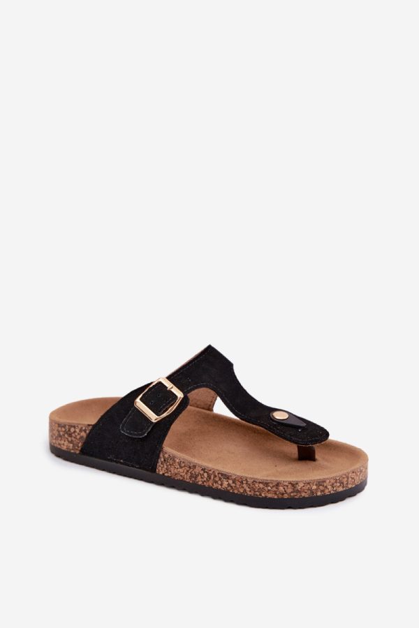 black Japanese flip-flops model 229291 Step in style