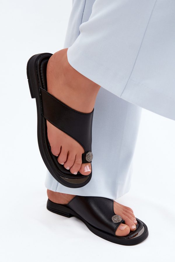 black Japanese flip-flops model 229294 Step in style