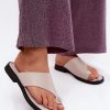1129629 beige Japanese flip-flops model 229295 Step in style