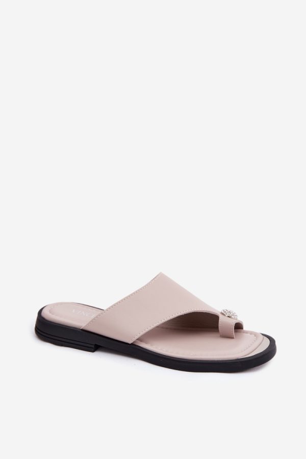 beige Japanese flip-flops model 229295 Step in style