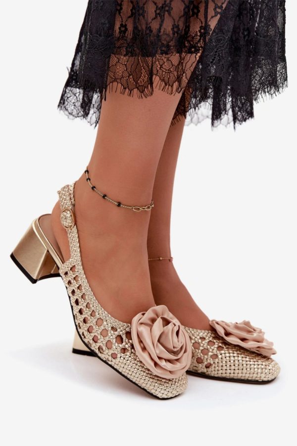 yellow Heel sandals model 229262 Step in style