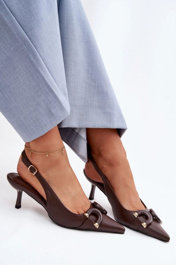 brown Heel sandals model 229282 Step in style